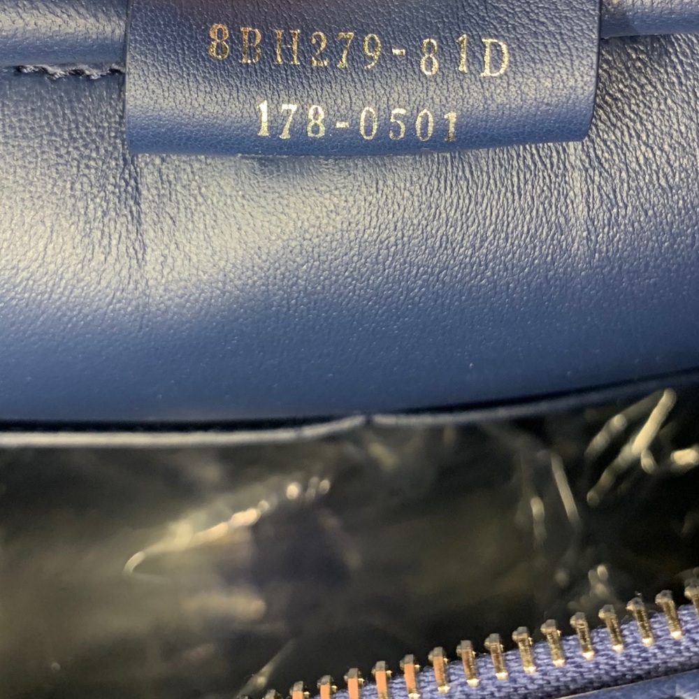 Fendi 3Jours Medium Navy Blue Bag Satchel Purse - Picture 7 of 8